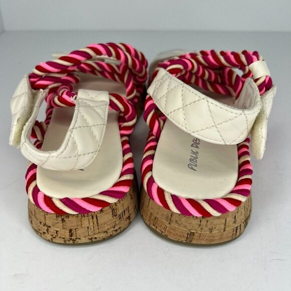 Public Desire Womens Miami Multicolor Rope Flatform Size 6 Lace Up Sandals - Picture 5 of 9